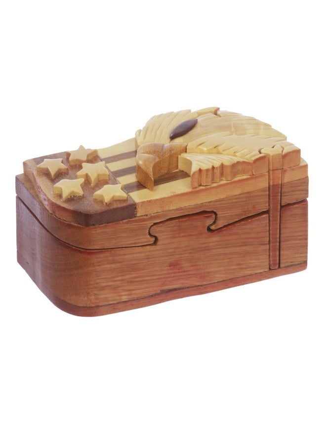 Beltiscool Handcrafted Wooden Animal Shape Secret Jewelry Puzzle Box - Eagle, Walnut - Image 2